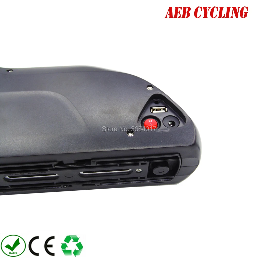 Best Free shipping Tiger shark down tube ebike battery case 65 Pcs 18650 cells ebike battery shark case for mountain bike 2