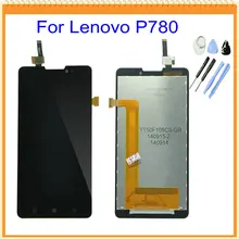 For Lenovo P780 LCD Display with Touch Screen Digitizer Assembly with Logo Tool kits Black Colors