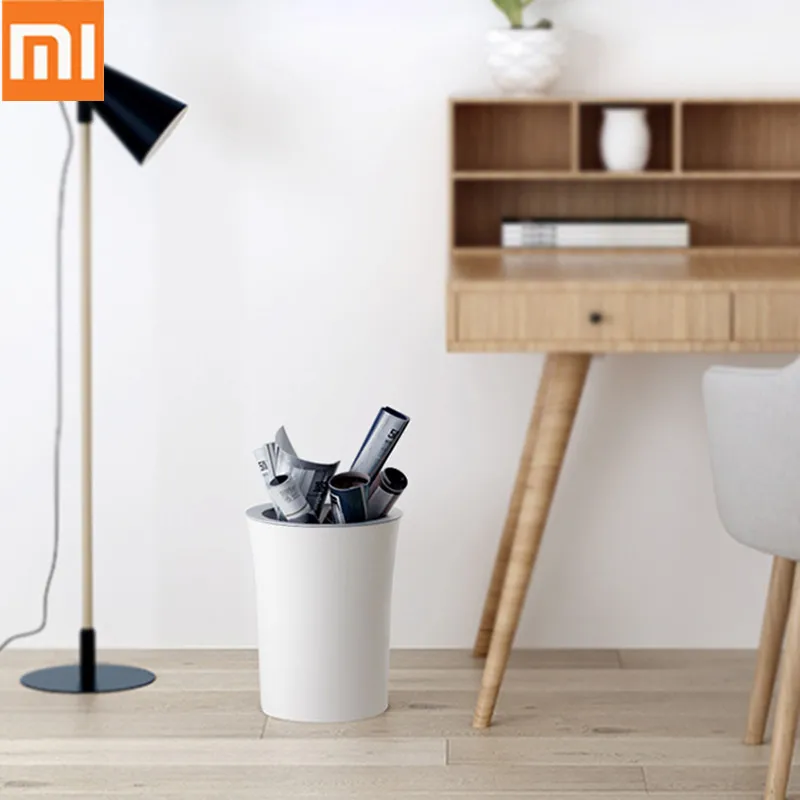 

Original Xiaomi Trash Cans With Pressure Ring From Xiaomi Youpin Storage Bucket Waste Bins Rubbish Box Office Storage For Home