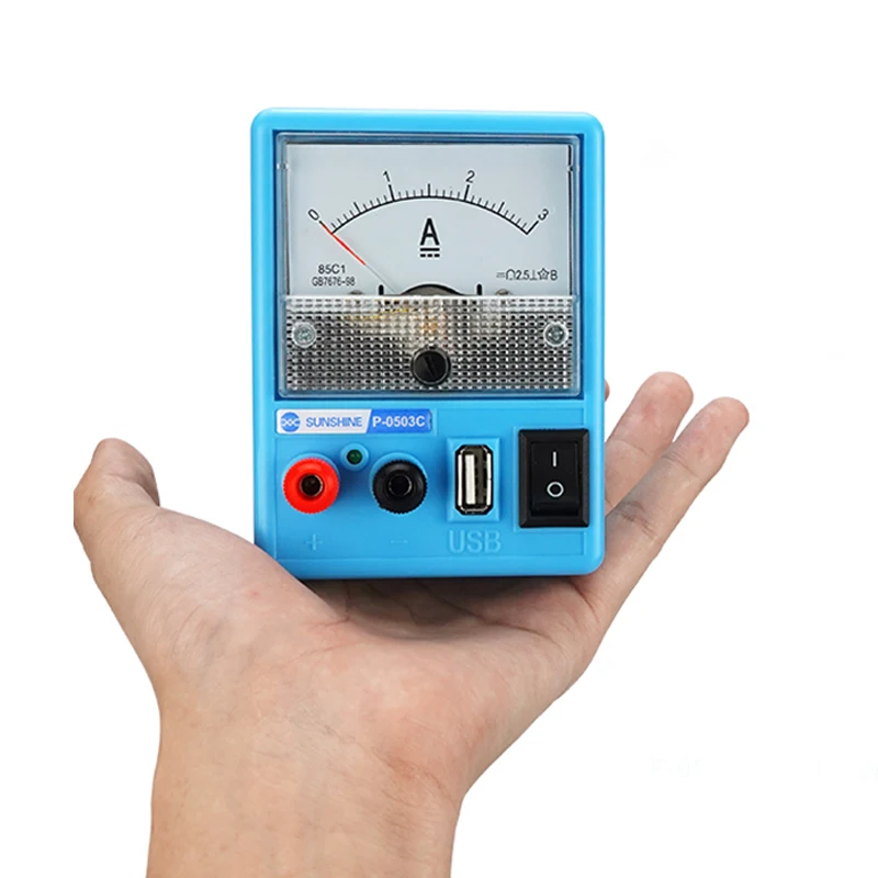 

P-0503C Portable DC Regulated Power Supply 3A 5V With Short Circuit Protection USB charging interface For Phone Laptop Repair