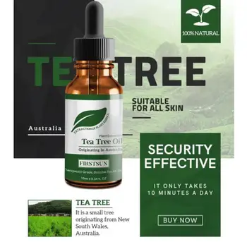 

100% Tree Pure Essential Oil Face Care Skin Acne Treatment Oil Blackhead Remover Anti Scar Spots