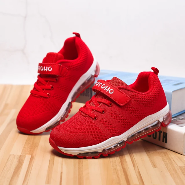 Buy Designer Kids Sneakers Fly Knit Casual Red Bottom