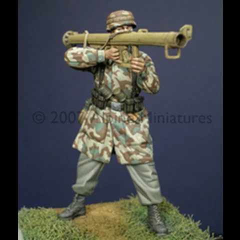 

1/35 Para with PzSchreck with 2 different heads resin kit soldiers GK Military theme Uncoated No colour