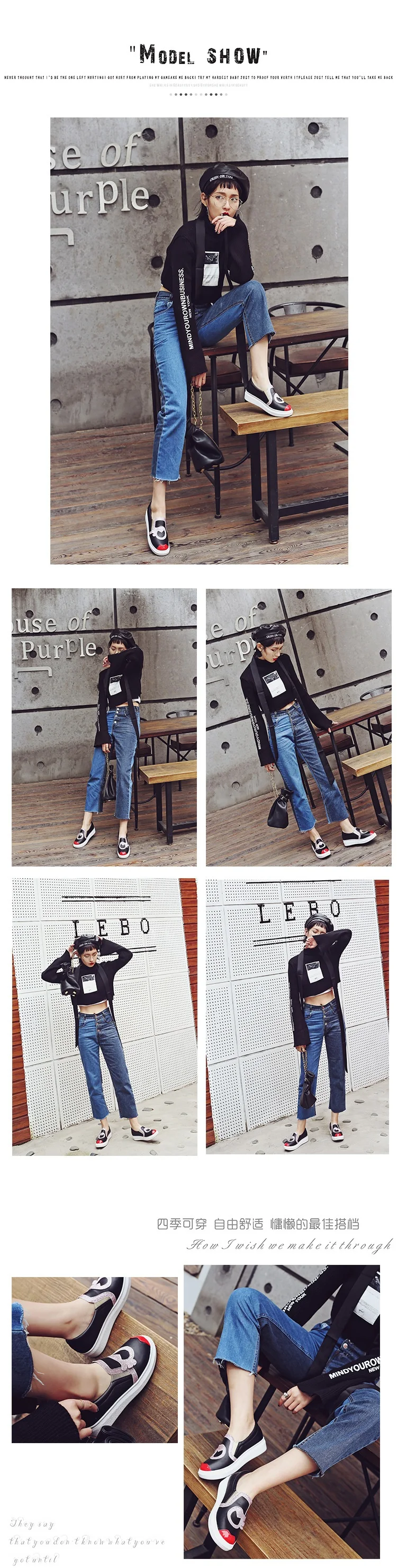 2018 Spring New Ladies High Heel Wedges Peas Shoes Fashion Casual Footwear For Women Online White Black6