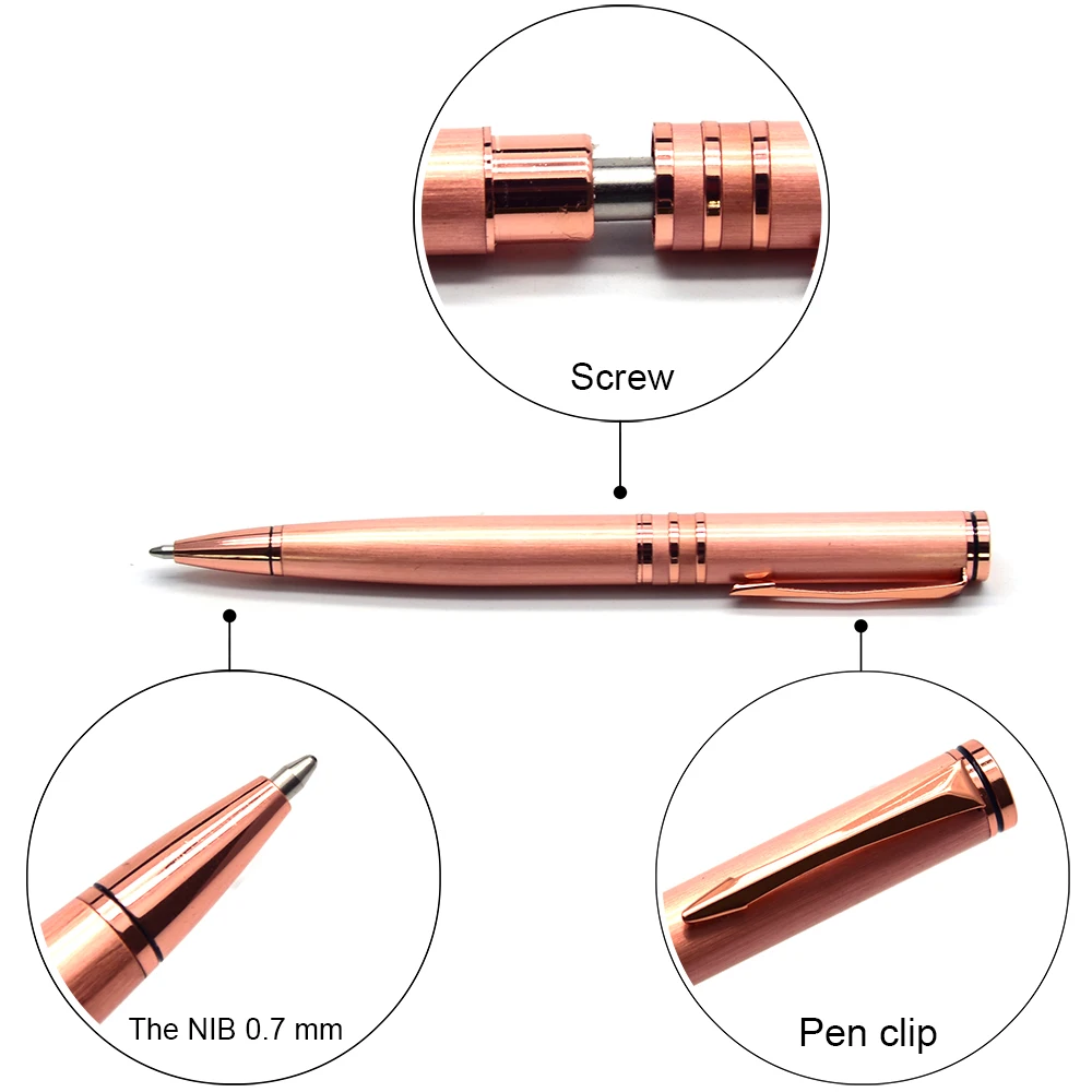Guoyi QA8 медная розовая золотая металлическая шариковая ручка. Обучающие канцелярские принадлежности для офиса и школы, Подарочная роскошная ручка и бизнес-ручка для отелей