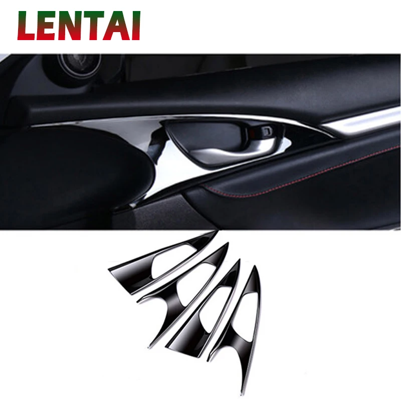 

Auto Car Styling Stickers Cover For Honda Civic 2018 2019 2016 2017 10th Accessories Door Handle Bowl Button Frame Covers