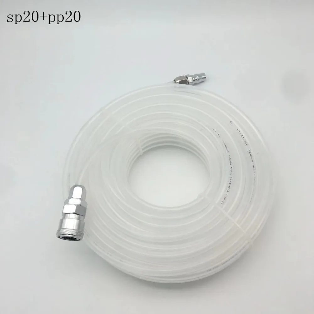 

Air Compressor Hose Tube 10 15 20 meter 8mm x 5mm Polyurethane Flexible 8*5 MM Air Tool With Connector SP20+PP20
