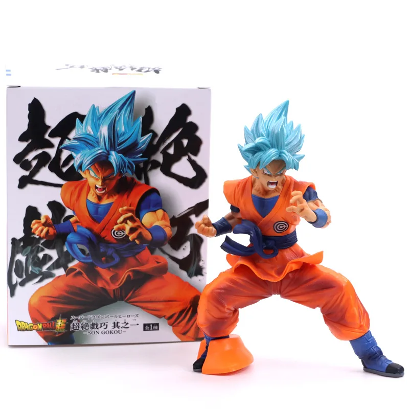 Японского аниме Dragon Ball Супер фигурка персонажа из мультфильма Сон Гоку Коллекционная Фигурка Супер Saiyan синие волосы модель