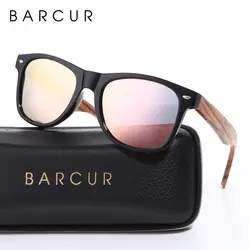 BARCUR бренд Винтаж Стиль солнцезащитные очки Для мужчин плоский объектив площади кадра Для женщин солнцезащитные очки с весна коробка с