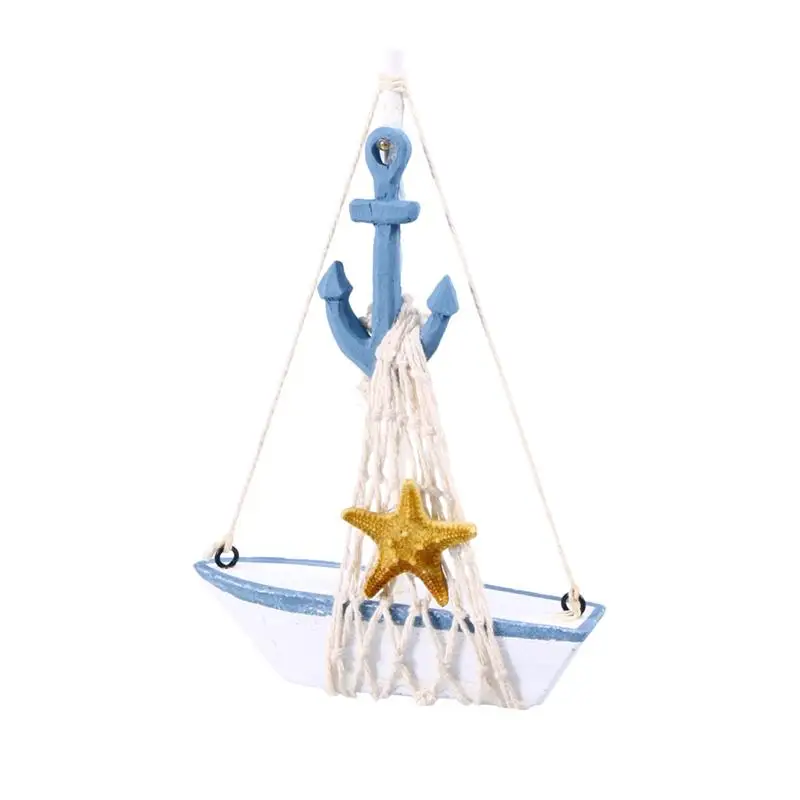 Детская винтажная модель парусника ручной работы в средиземноморском стиле, модель декоративного корабля, модель лодки, Морской Декор, детские игрушки - Цвет: 03