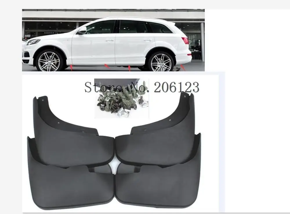 Najtaniej Dla AUDI Q7 S linia 2007 2008 2009 2010 2011 2012 2013 2015 błotniki klapa błotna osłona rozbryzgowa błotniki błotnik 4 sztuk zestaw akcesoria