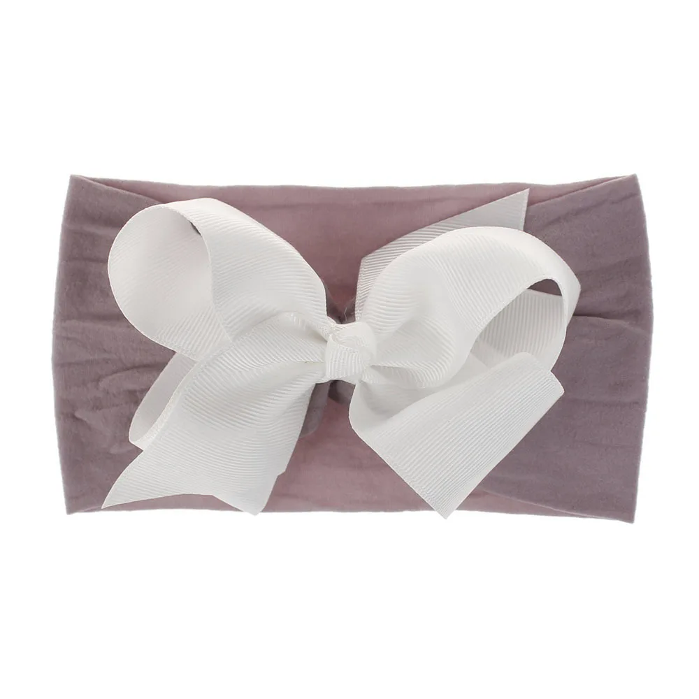 nylon bow headband purple Gray 