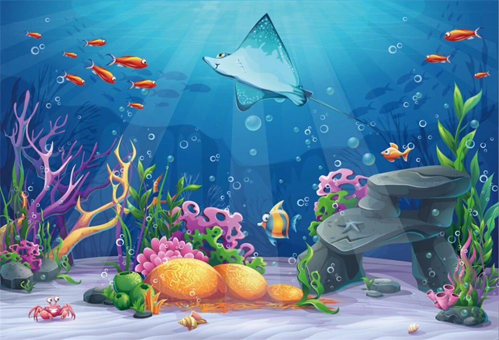 5x5ft Underwater Theme Happy Birthday Backdrop Baby Boy Girl Bday Decoration Cartoon Sea Animals Cute Turtle Fishes Coral Background for Photography Photo Studio Props Washable Polyester 5x5ft Underwater Theme Happy Birthday Backdrop Baby Boy Girl Bday Decoration Cartoon Sea Animals Cute Turtle Fishes Coral Background for Photography Photo Studio Props Washable Polyester
