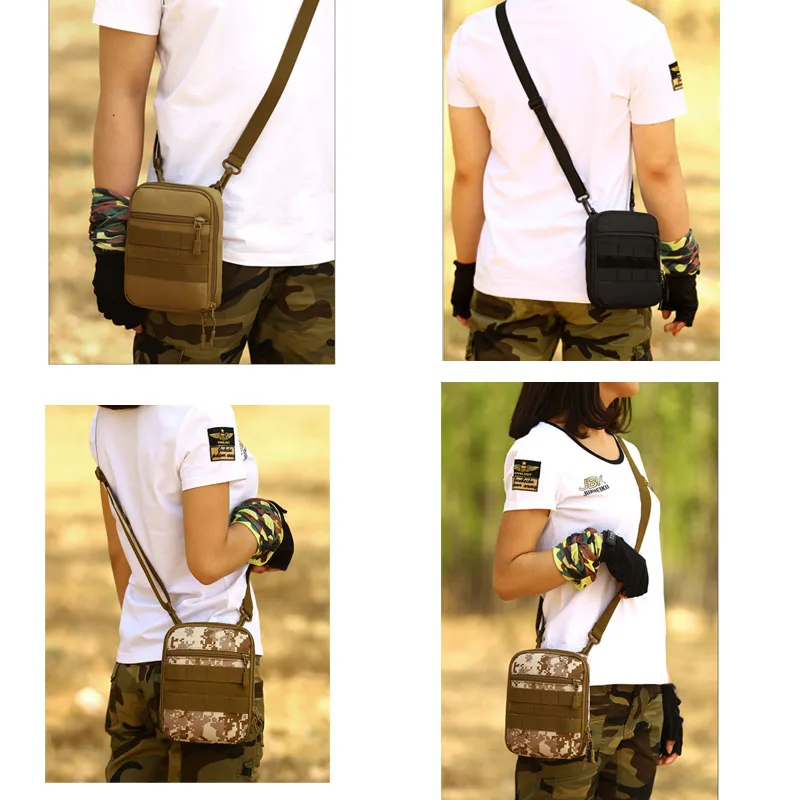 Горячая Водонепроницаемая нейлоновая тактическая сумка, органайзер EDC поясная сумка Molle Военная армейская сумка для мелочей с плечевым ремнем 6 цветов
