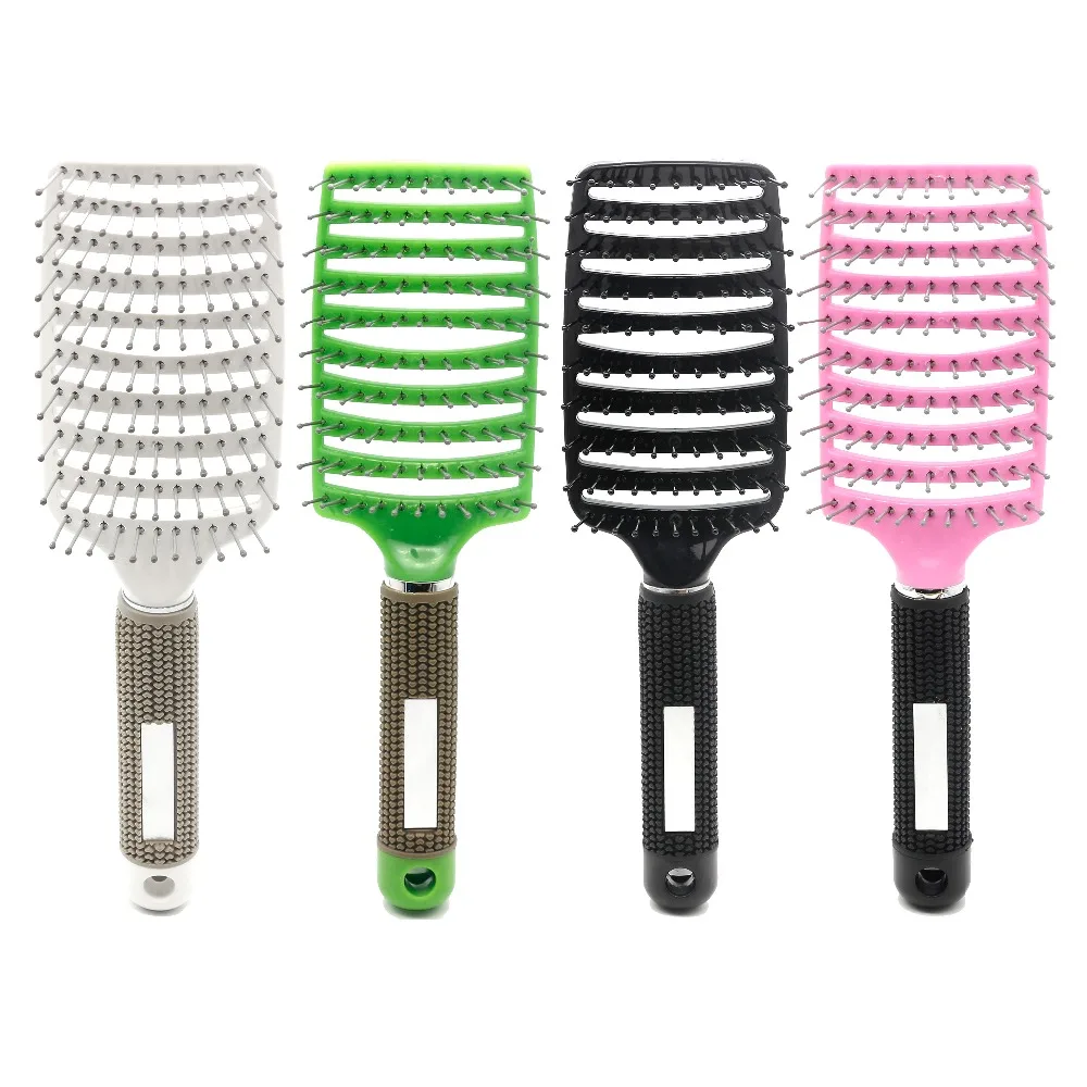 salon hairdressing Anti static Curved Vent Hair Brush Barber Paddle