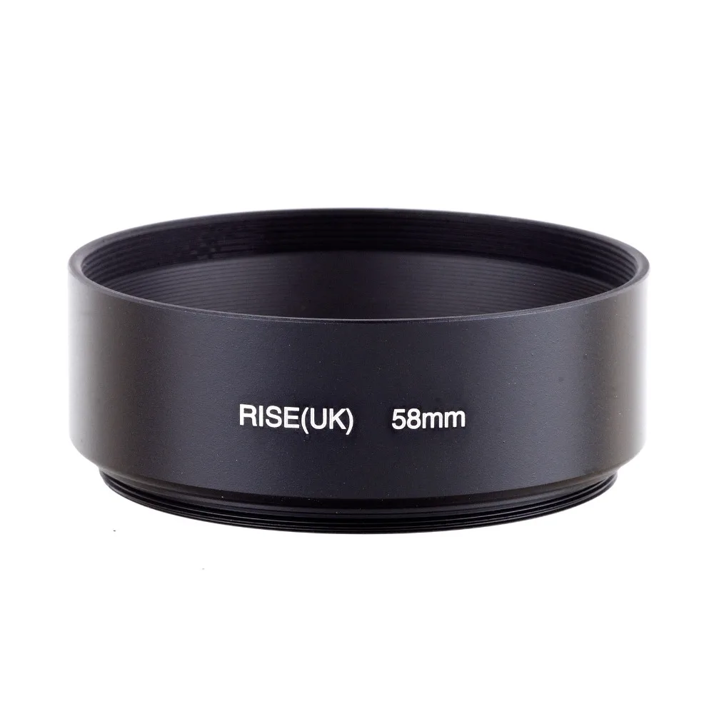 100 GUARANTEE Professional 58mm Standard Metal Black lenses Hood for