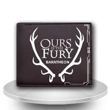 Из искусственной кожи кошелек Игра престолов огня и крови дом Баратеонов/Таргариен из сериала "Игра престолов" Короткие Кошельки Кошелек с держатель для карт