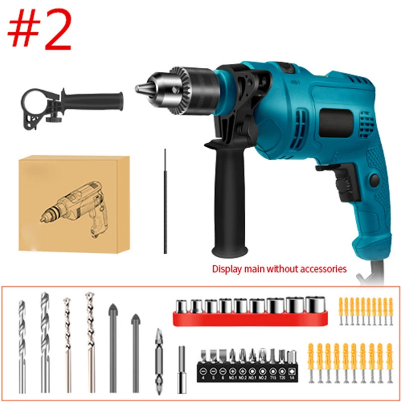 Ударная электрическая дрель Электрический Перфоратор с BMC и аксессуары многоцелевой Ударная дрель 650/780 Вт - Цвет: Type 2