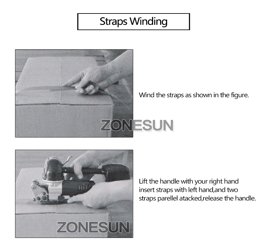 ZONESUN DD19 сверхмощный обвязочный инструмент с аккумулятором для ПЭТ PP пластиковый поддон ленточная лента обвязка 3/4 ''-1,0'' натяжитель и герметик