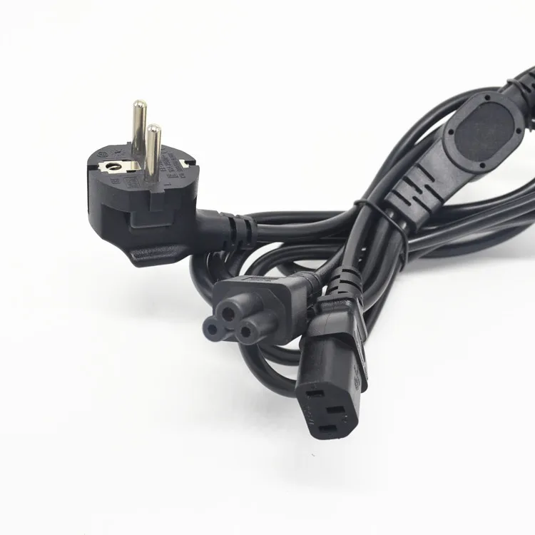 Новые 3 м Мощность аудио разъем кабель-переходник, штепсельная вилка европейского стандарта 3 зубец мужской Мощность кабель переменного тока Мощность адаптер для C13+ C5 женский