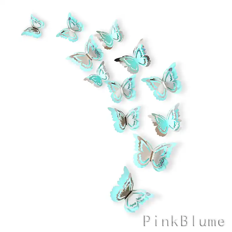 Gold 3D Butterfly Wall Sticker for Home Decor DIY Butterflies Fridge