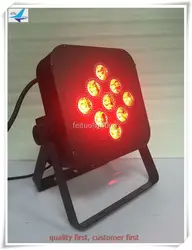 T-10pcs/lot плоским Пар может осветить тонкий номинальной свет 9x9 Вт 3in1 rgb led par для этап КТВ освещения диско