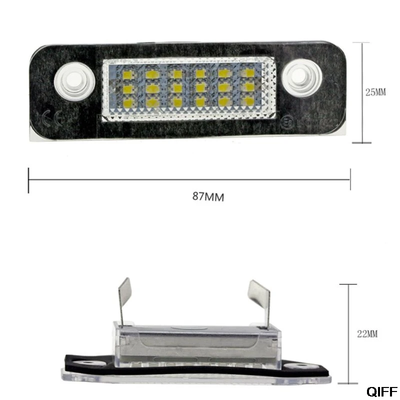 2 шт. 12 В 18 светодиодный светильник для номерного знака автомобиля Белый номерной знак лампы светильник SMD для Ford Fusion для Mondeo/MK2 для Fiesta MK5 May06