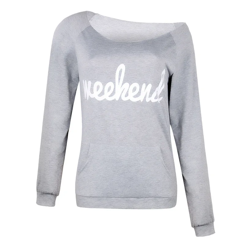 

Irregular Style Autumn Sweater Premium Maternity Clothes Long Sleeve Strapless Off Shoulder Sexy Tops Fashion Letter Printing T
