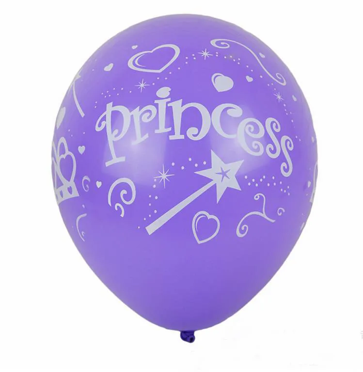 Purple 10 шт. Kawaii принцесса латексные надувные шары с днем рождения 12 дюймов воздушные шары для украшения вечеринки на день рождения вечерние принадлежности - Цвет: Purple
