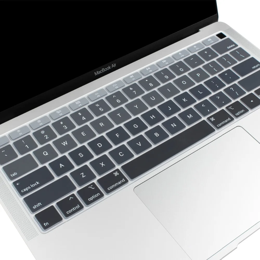 Американская версия, английская силиконовая клавиатура, чехол для MacBook Air 13 A1932 с сенсорным ID градиентом, цветная пленка для клавиатуры