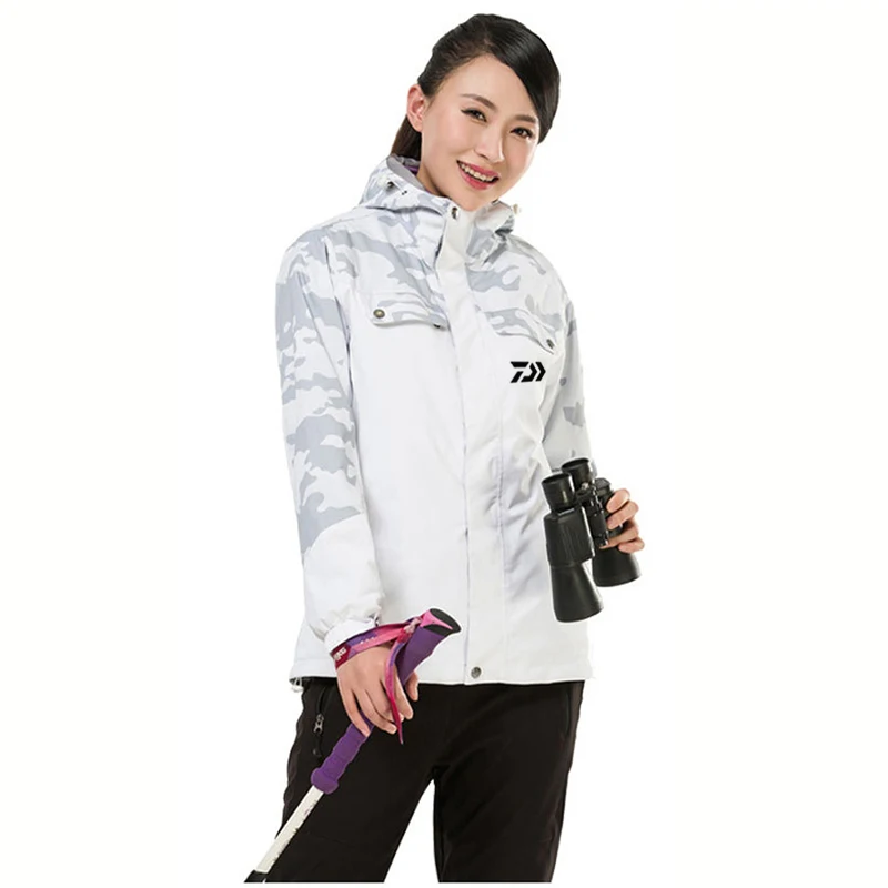 

2019 Dawa Camouflage Jacket Female Fishing Clothing Breathable Fishing Suit Outdoors Keep Warm Windbreak Jacket Woman