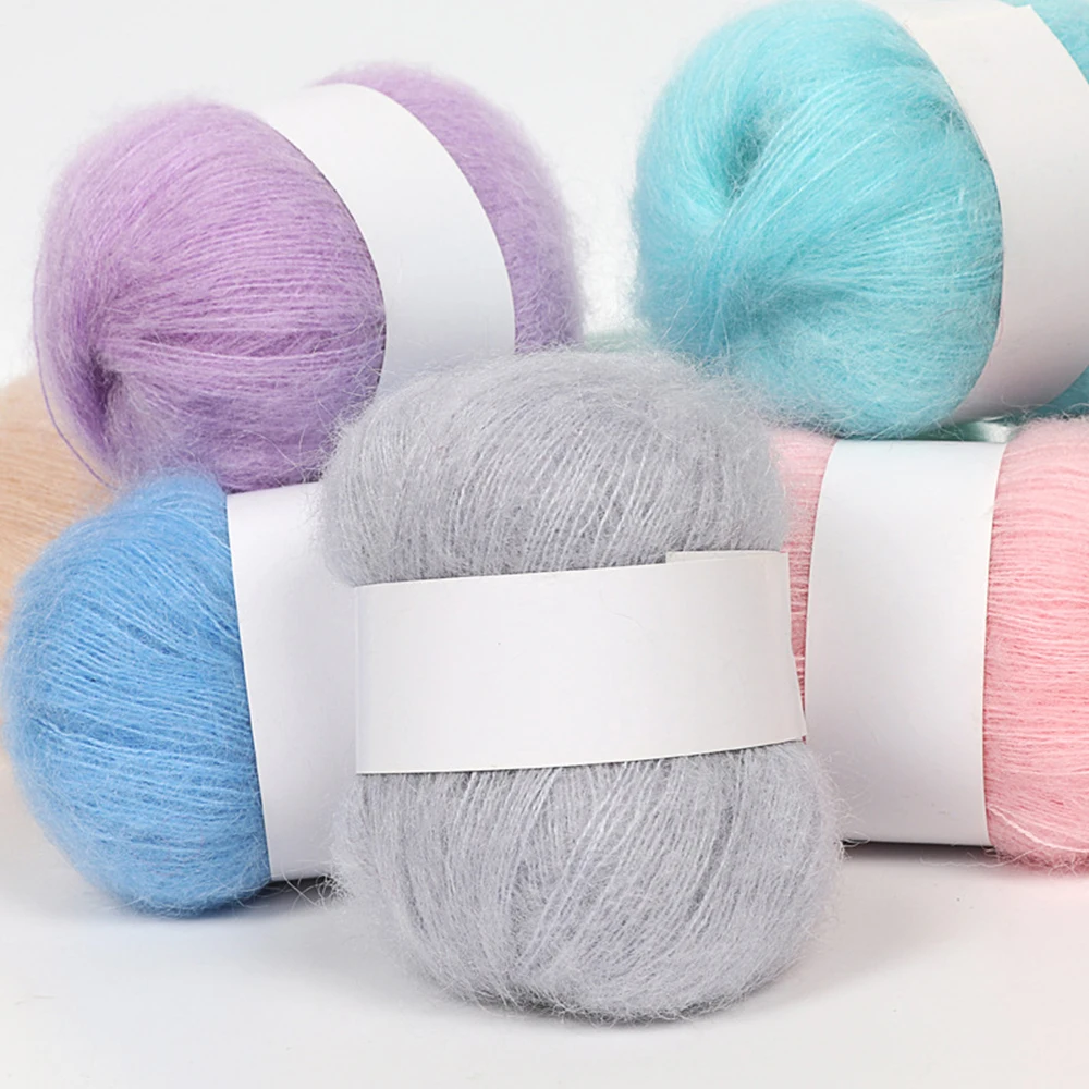 

25g/Ball Angola Mohair Yarn Soft Fine Scarf Shawl Clothing Hat Wool Crochet Yarn Delicate Smooth Wool Yarn For Hand Knitting