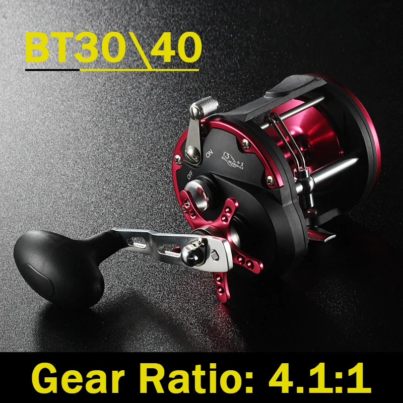 Fishing Baitcasting Bait Caster Reel BT30/40 Ball Bearing For Salt