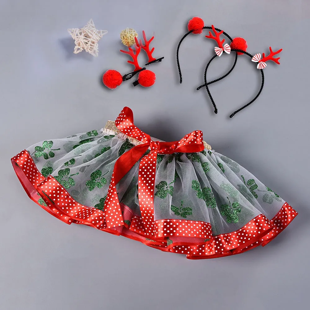 

New Arrival Baby Girls Kids Dresses Christmas Dresss Vestidos Tutu Ballet Dresses Fancy Party Hair Hoop Set Kids Clothes Vestido