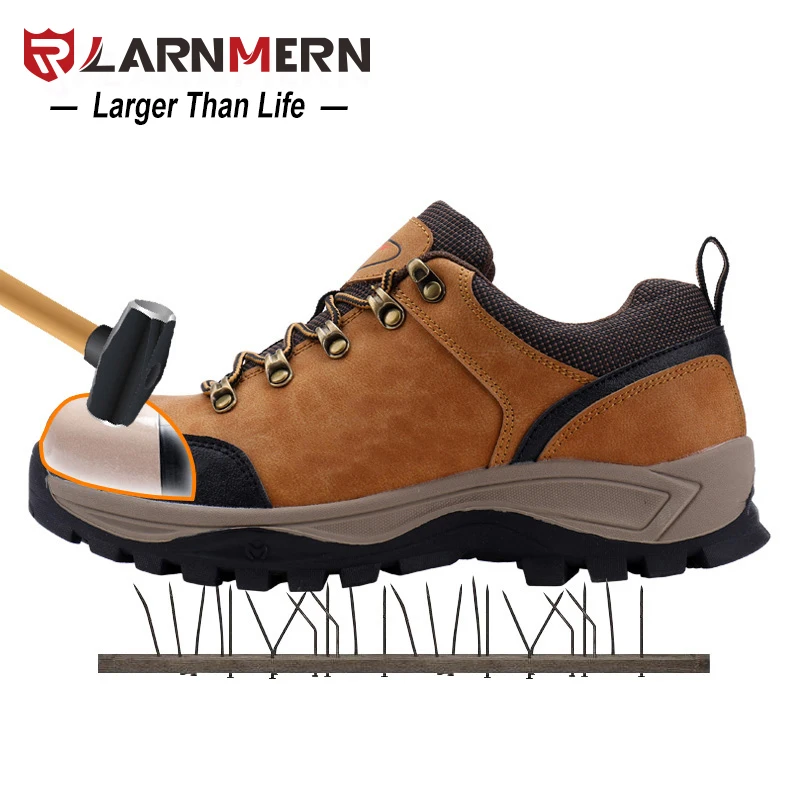 

LARNMERN Men Work Safety Shoes Steel Toe Caps Anti-smashing Security shoes Breathable Combat Boots Anti-slip Working Footwear