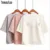 Inngraee 2017 Summer T shirt Tops Women Loose Plus Size White Pink Tee Shirt Oneck Blusas Student Girls Embroidery Tops NS8527