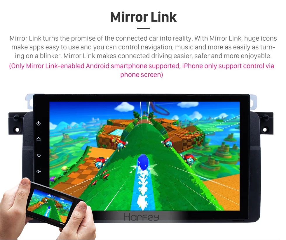 Perfect Harfey Android 8.0 9"Car multimedia player GPS navigation For BMW 3 Series M3 E46 316i 318i 320i 323i 325i support Bluetooth 12