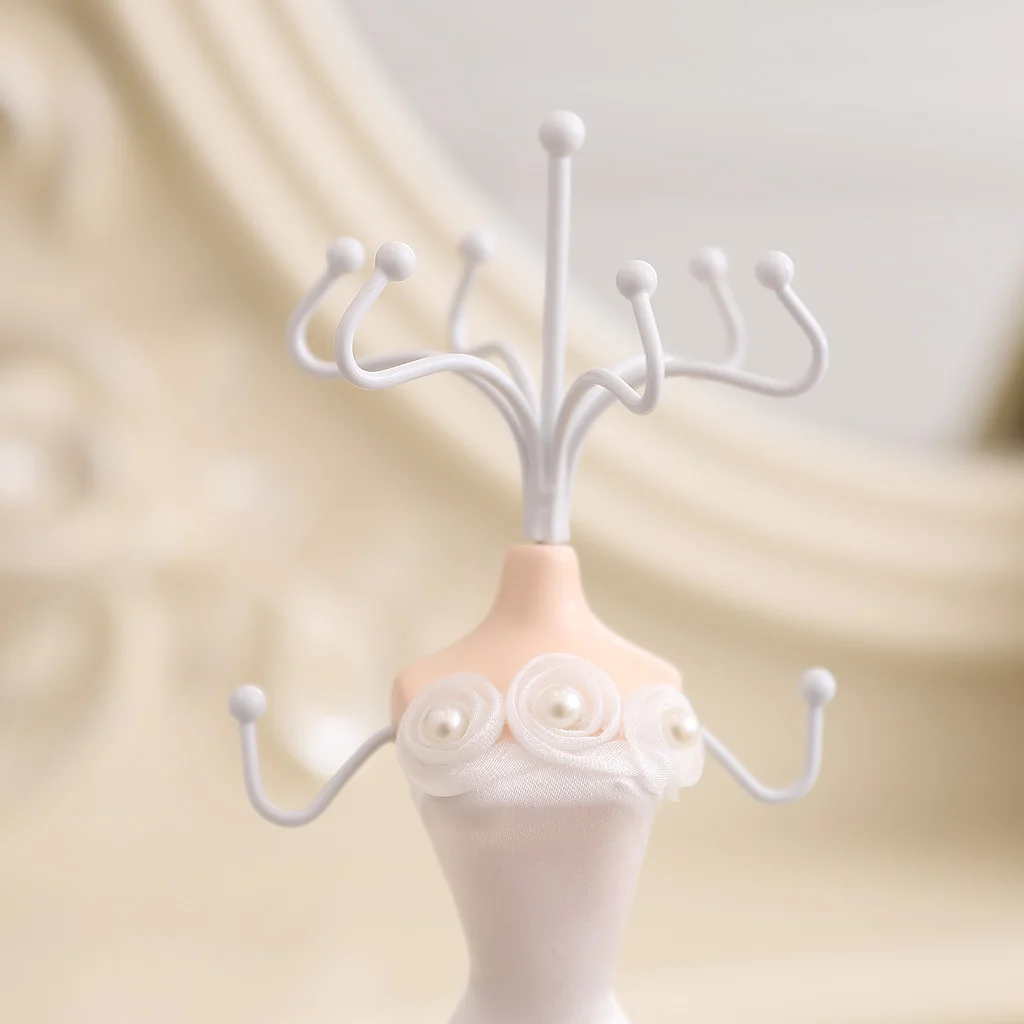 

Stylish Mannequin Jewelry Display Holder Jewelry Organizer Stand Display Rack - Wedding Dress Princess Styles Jewelry Holder