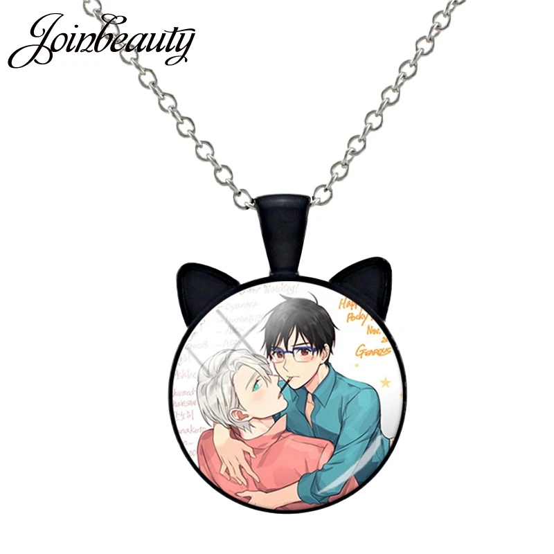 

JOINBEAUTY Anime YURI!!! on ICE Necklace Victor Nikiforov Yuri Katsuki Pendant Ear Shaped Pendant Chains Necklaces Jewelry YU08