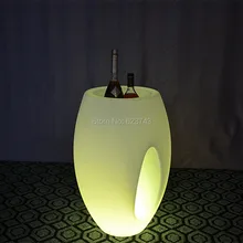 2 pieces/lot Remote control Colorful big LED illuminated ice bucket/led Luminous flower pot of indoor illuminated furniture