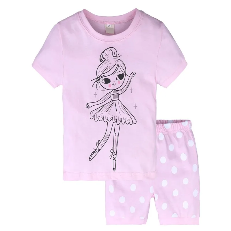 

girl Clothing Sets 2019 Summer Cotton Vest T-shirt + Shorts Pants Sleeve Children Sets Casual Fashion girl Clothes Suit 2PCS