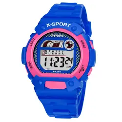 Дети Мальчики студент водостойкие спортивные часы светодиодный цифровой наручные часы с отметкой даты Лидирующий бренд высокое качество