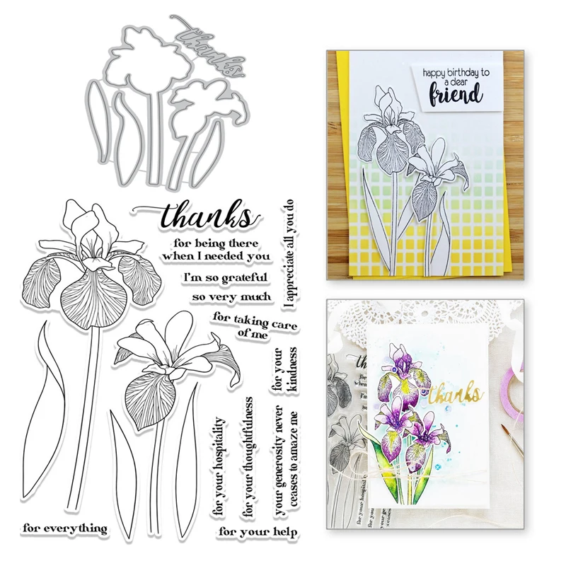 

Naifumodo Flower Stamps and Metal Cutting Dies Leaves Plants Scrapbooking New Craft Dies Set Photo Album Embossing Decor Stencil