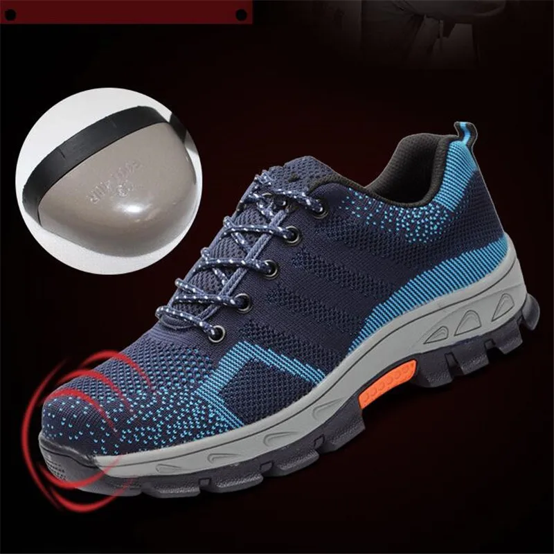 Fine Zero Women air mesh Steel Toe Cap Sport style Safety Shoes men