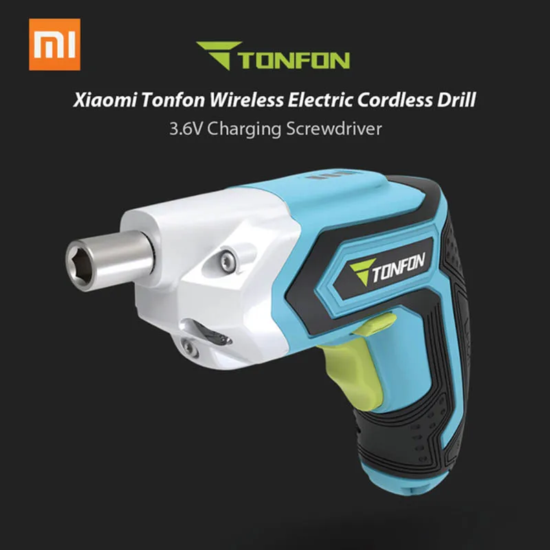 

Xiaomi Tonfon Wireless Electric Cordless Drill Impact Gun Gill Power Screwdriver With Bits 3.6V 1500mAh Rechargeable Battery