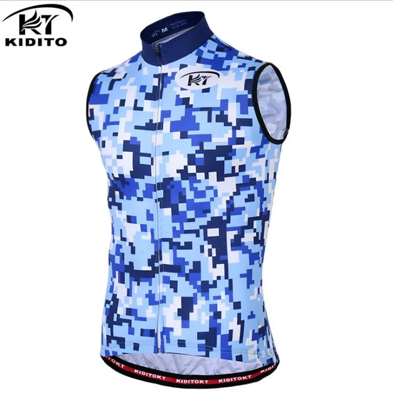 

KIDITOKT Cycling jersey Quick-drying Sleeveless Cycling Vest Breathable Men's Running Sports Tops Bike Road Ropa Ciclismo Jersey