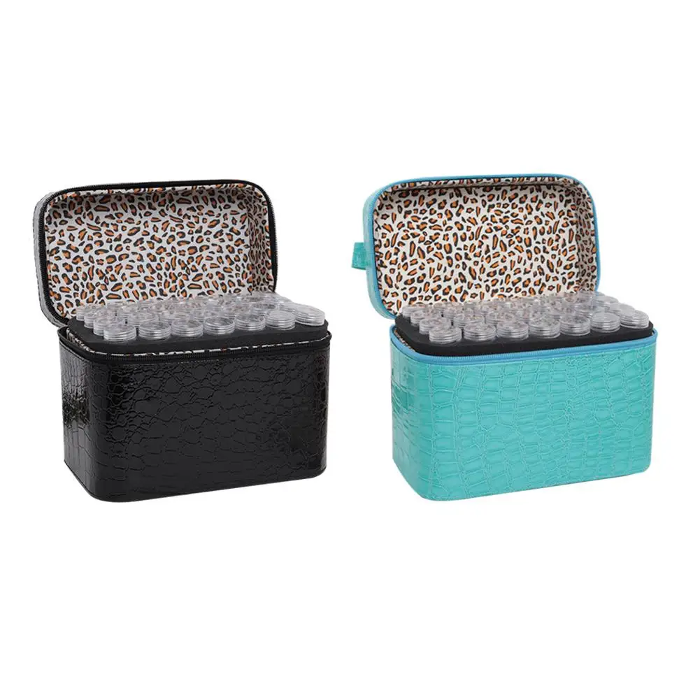 

Diamond Painting Box 84 Compartment Nail Art Gold Powder Storage Box Transparent Bottle For Home