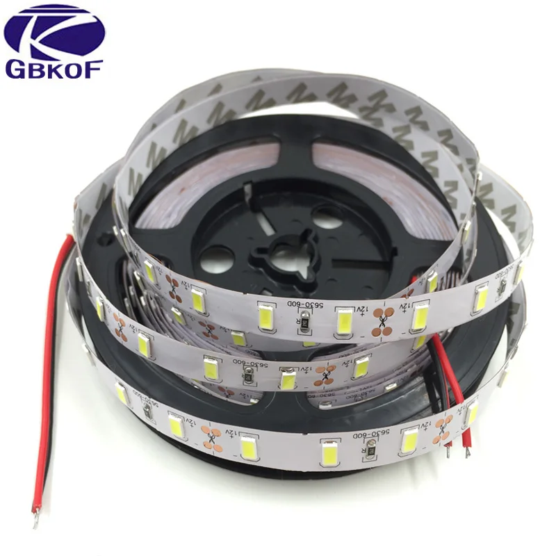 

White or Warm white Led Strip 5630 Not Waterproof 5M 60Led/M Led Light DC 12V Fita Led String Stripe Bar Neon Bombillas Led Lamp