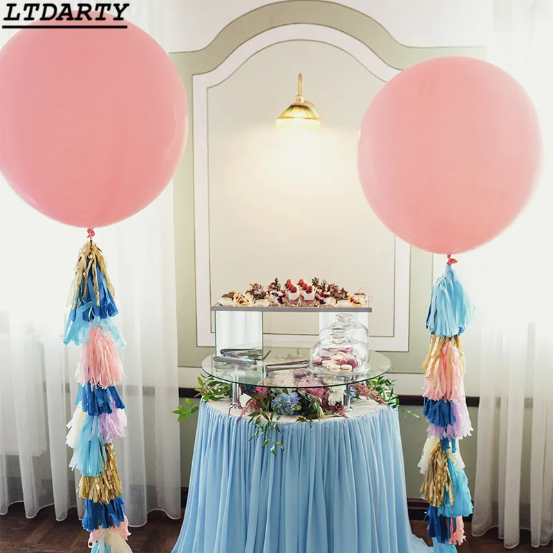 2 шт. 36 дюймов круглый macaron шар 90 см большой матовый латексный воздушный в стиле
