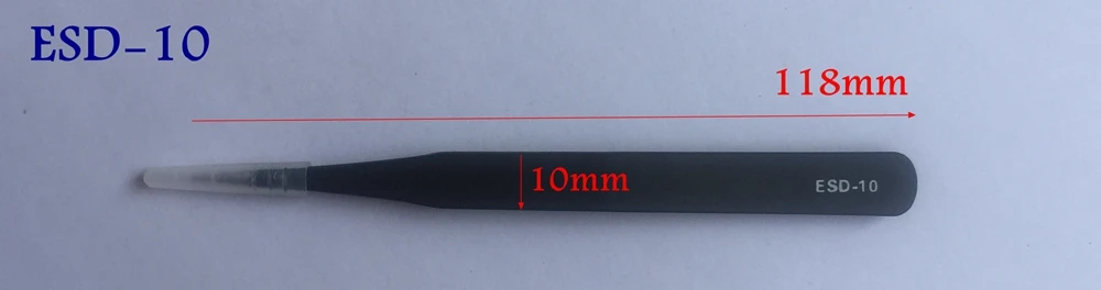 300 шт. ESD-10/ESD-15 Антистатические Пинцет точной Пинцет Набор прямой изогнутый электронный ремесло ювелирные изделия